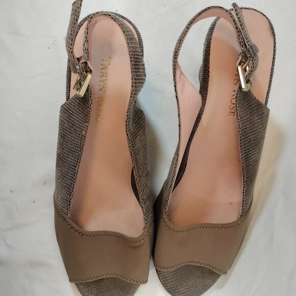 Taryn Rose Fortula Slingback Block Heels Open Toe - Picture 5 of 7